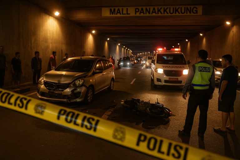 Kecelakaan lalu lintas di Terowongan Mall Panakkukang Makassar
