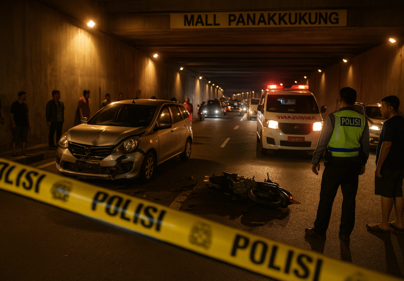 Kecelakaan lalu lintas di Terowongan Mall Panakkukang Makassar