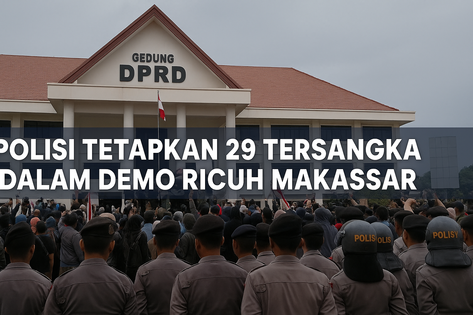 Polisi tetapkan 29 tersangka dalam demo ricuh Makassar di depan Gedung DPRD