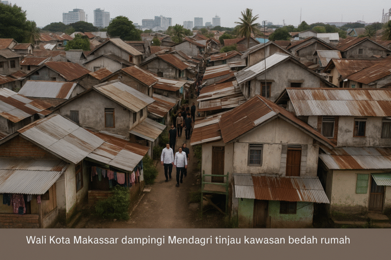 Wali Kota Makassar dampingi Mendagri meninjau kawasan kumuh untuk program bedah rumah