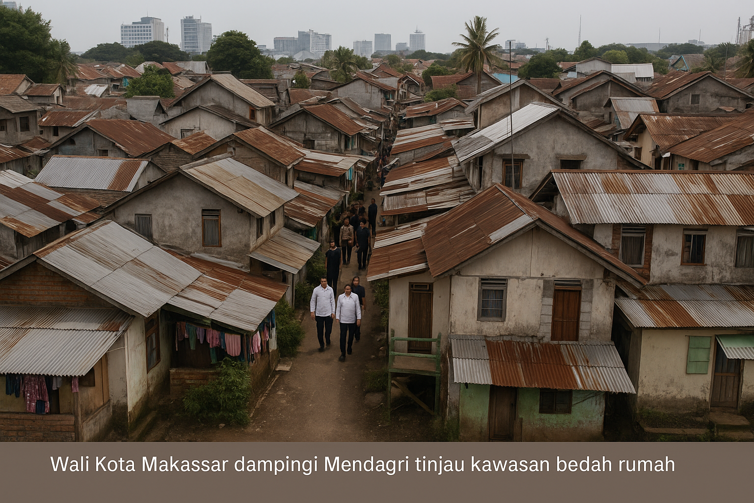 Wali Kota Makassar dampingi Mendagri meninjau kawasan kumuh untuk program bedah rumah